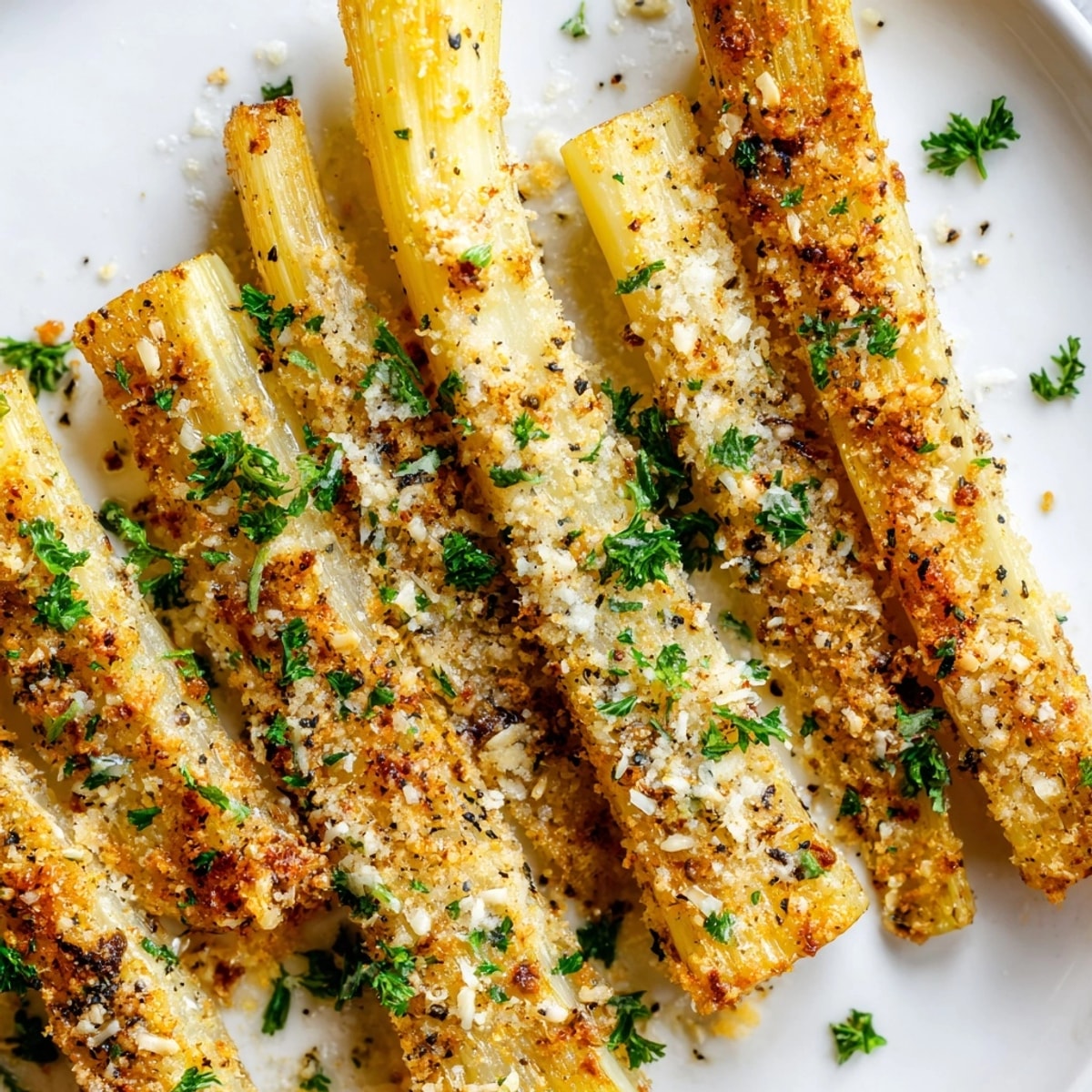 Imagine warm, aromatic Garlic Parmesan Celery Sticks, fresh from the oven and ready to serve.