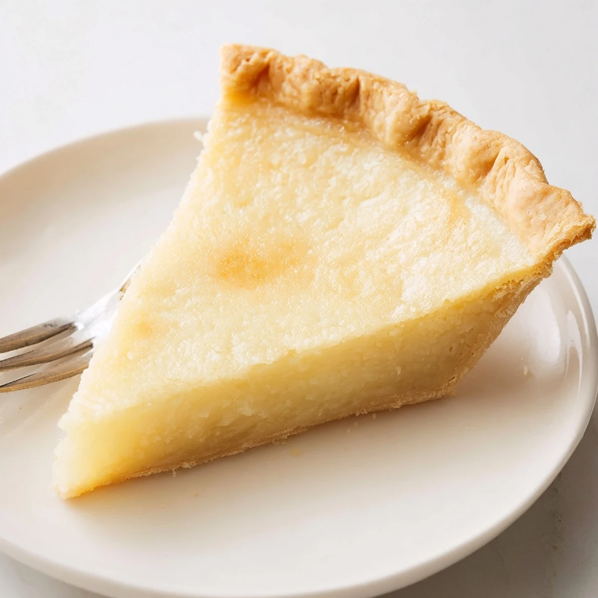 Creamy water pie cooling on a countertop, garnished with fresh berries.  