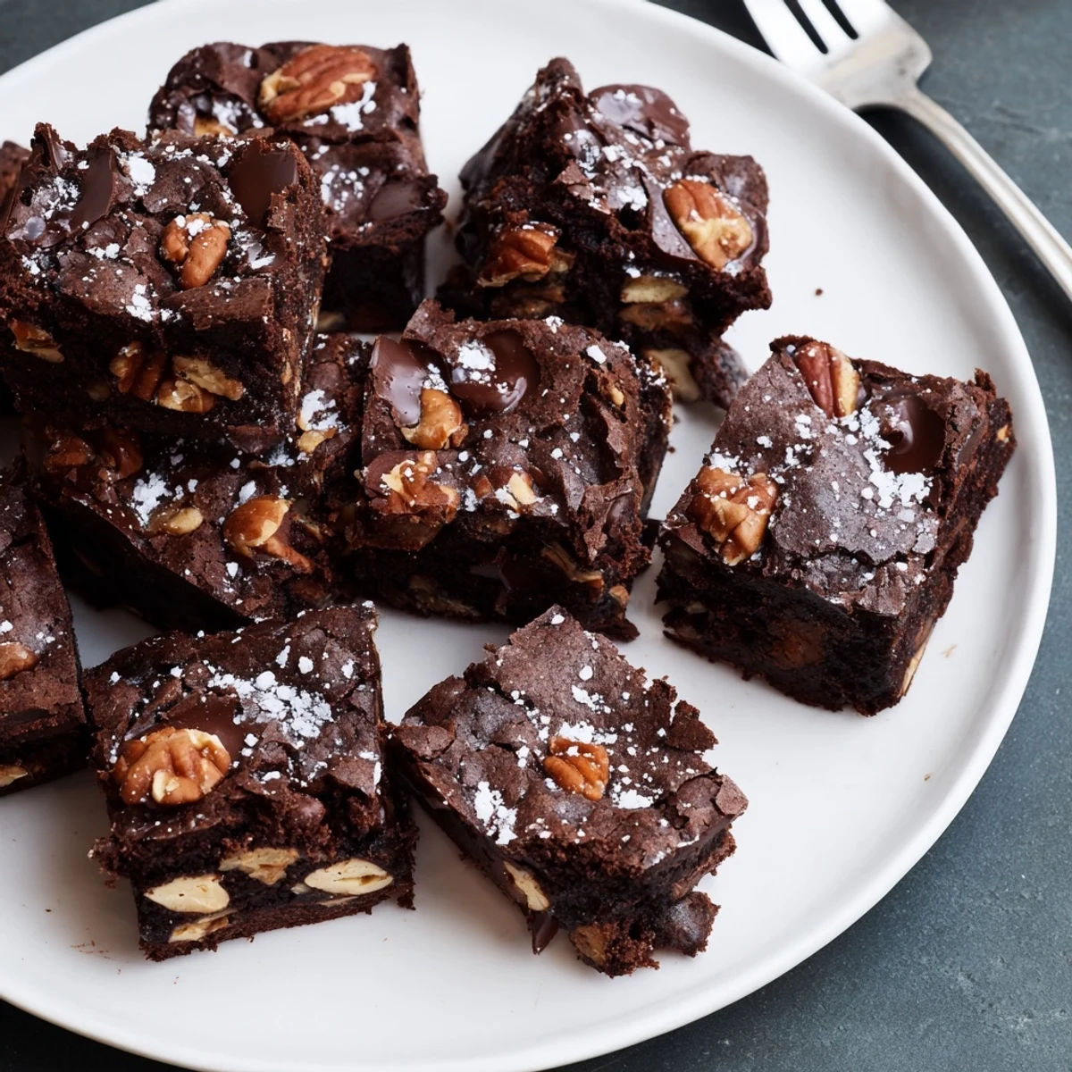 Indulgent zero-waste brownies featuring nut-milk pulp, perfect for serving with ice cream.