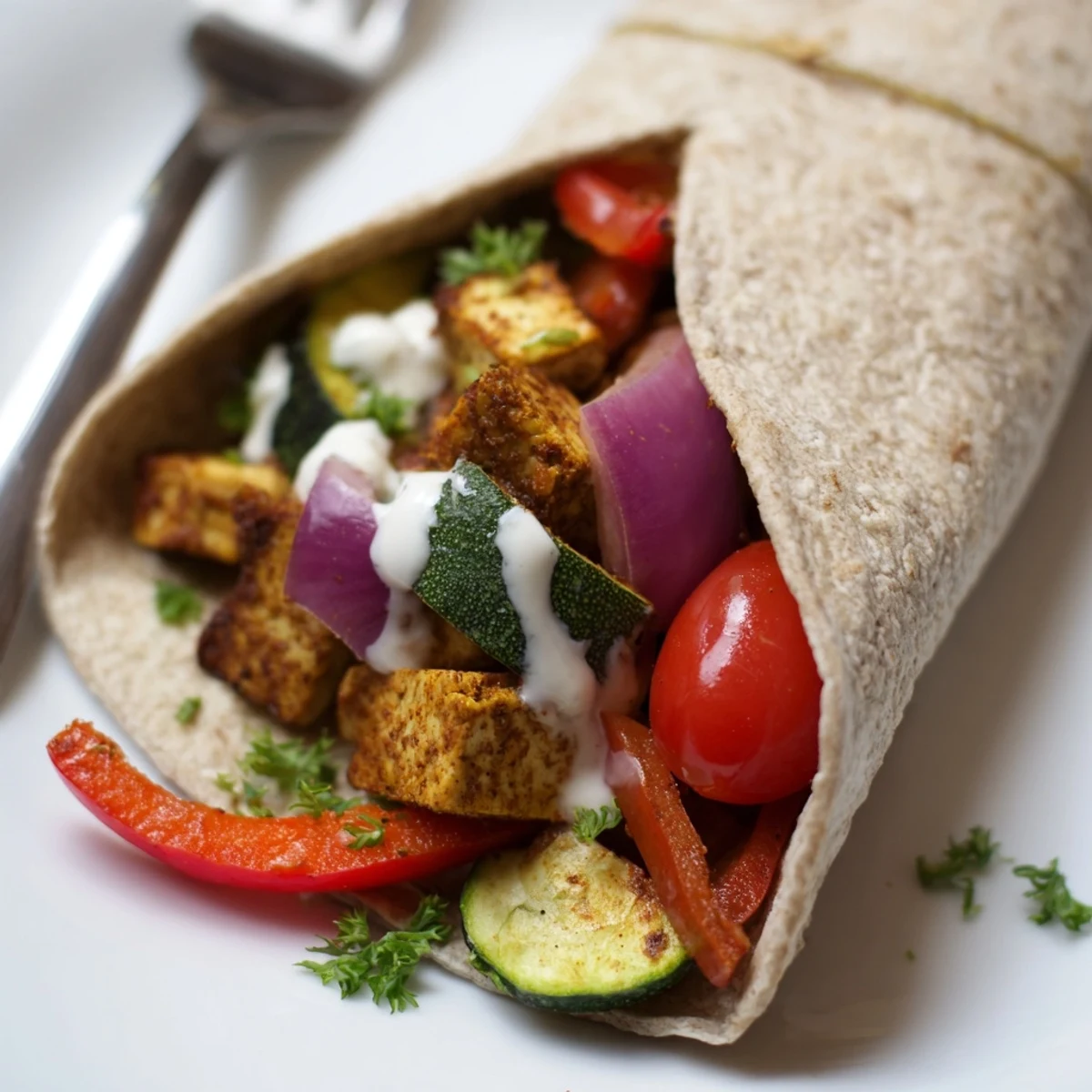 Vegan Viral Twist Tofu Wrap