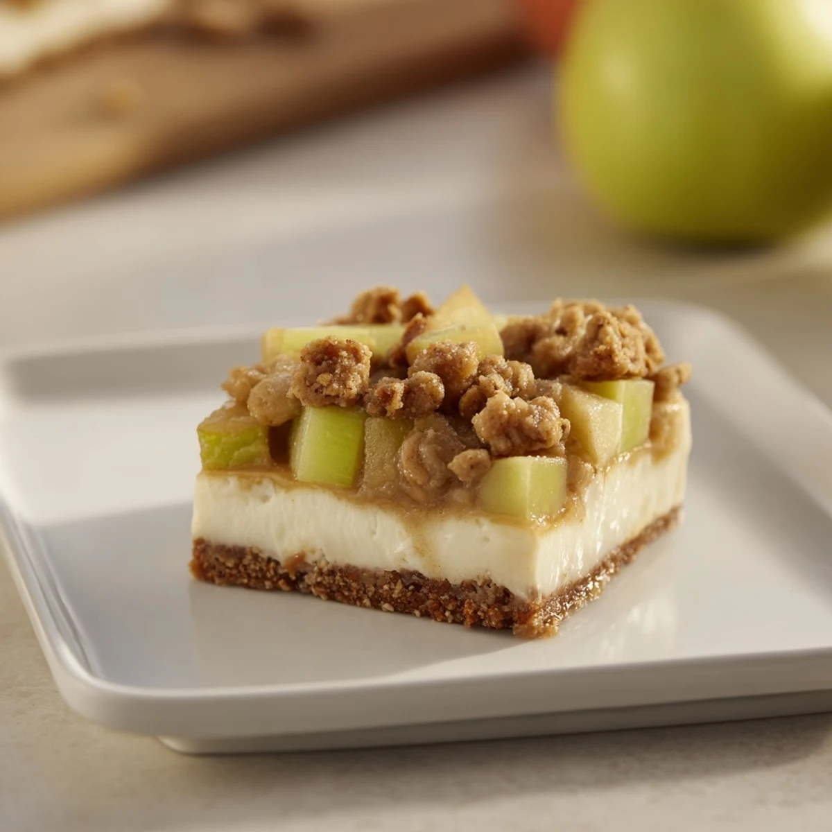 Apple Crisp Cheesecake Bars