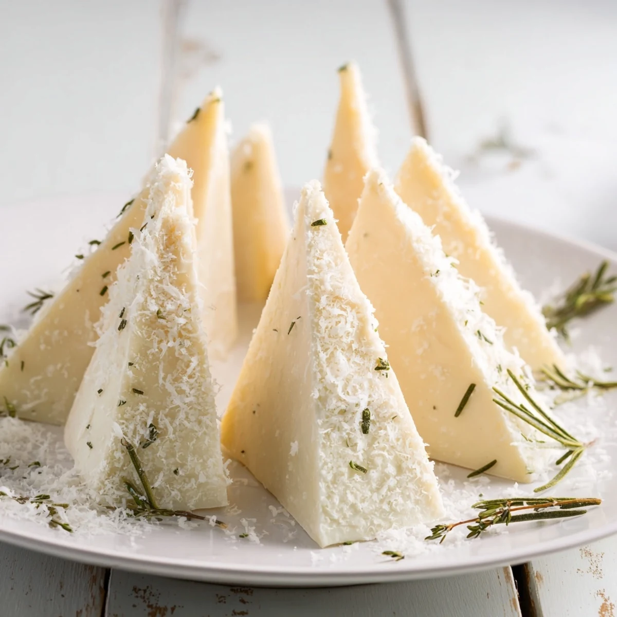 This elegant snowcapped range recipe presents creamy Brie "mountains" with a Parmesan "snowfall."