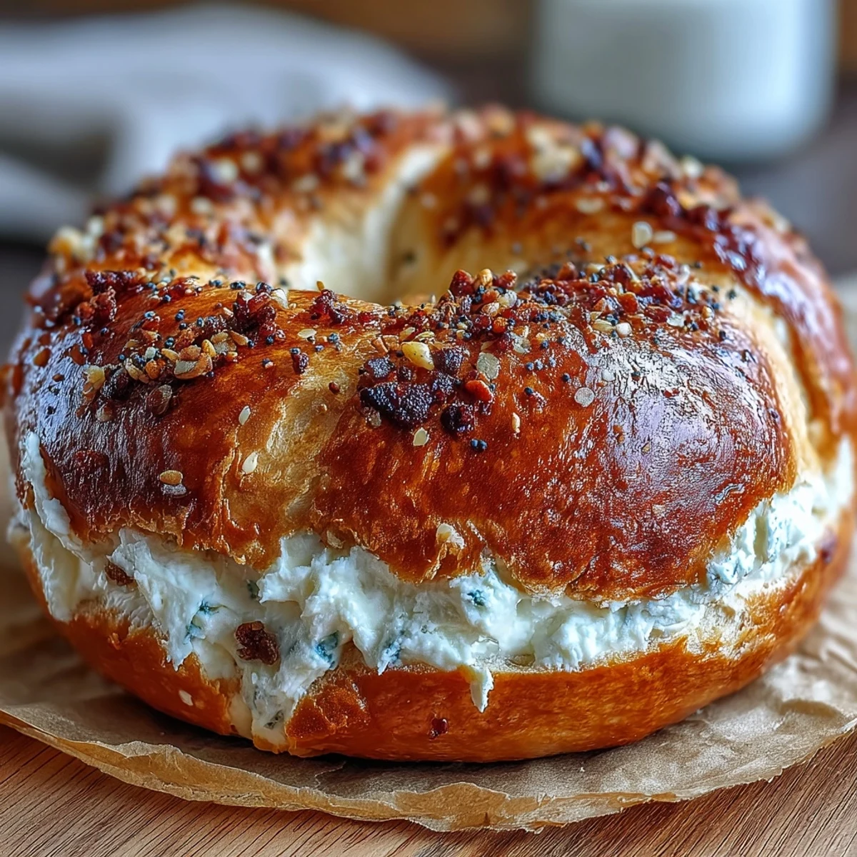 Freshly baked Greek Yogurt Bagels with everything seasoning, golden-brown crusts, and soft, chewy centers on a rustic board.