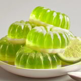 Homemade Glow-in-the-Dark Jello Worms, a wiggly dessert with a citrus flavor and eerie glow.