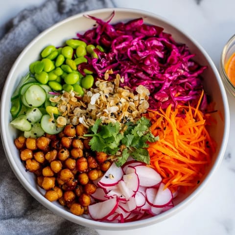 Brightly colored ASMR Crunch Snack Bowls, brimming with crunchy textures and fresh ingredients.  