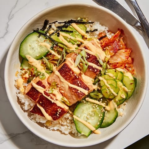 Crispy Salmon Rice Bowl