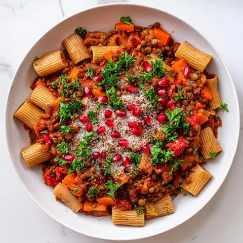 High-Fiber Lentil Bolognese