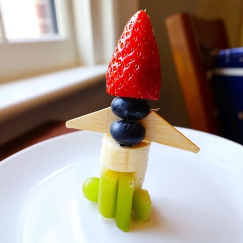 Rocket Ship Fruit Skewers