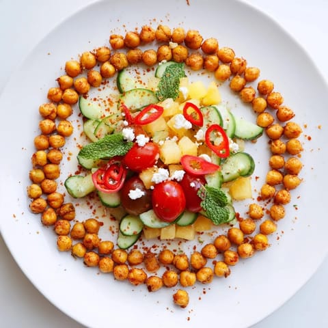 This colorful, concentric rings of flavor recipe features a delicious mix of textures and fresh ingredients.