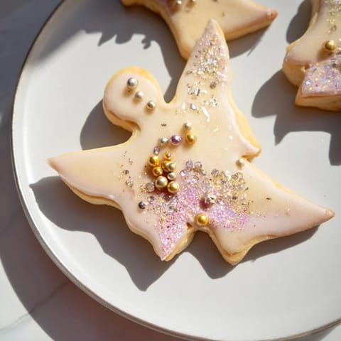 Delicate buttery Christmas angels