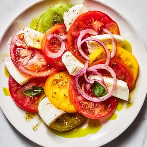 Summer Tomato Salad Basil Oil