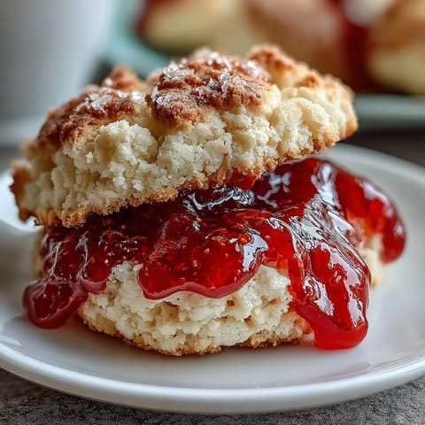 Fresh Strawberry Jam Cookies