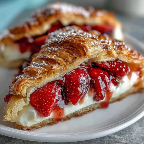 Fresh strawberry galette with frangipane, a rustic dessert with juicy berries and almond cream in a golden crust.