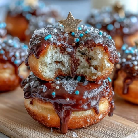 Festive Graduation Party Donut Tower with rainbow sprinkles, a sweet edible centerpiece.