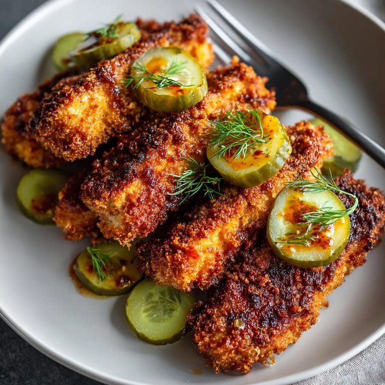Golden, juicy Spicy Nashville Hot Chicken Tenders waiting to be devoured with cool ranch.