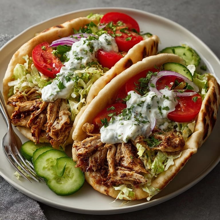 Homemade Mediterranean Chicken Shawarma Wraps recipe: Juicy marinated chicken, a vibrant, flavorful dinner.