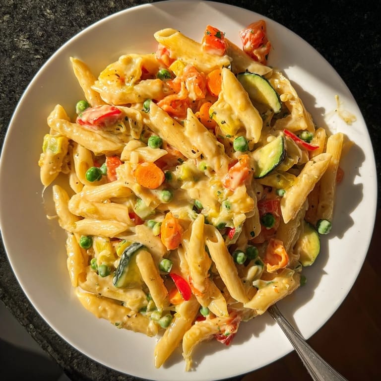 Easily prepared One-Pot Pasta Primavera, served warm for a comforting meal.