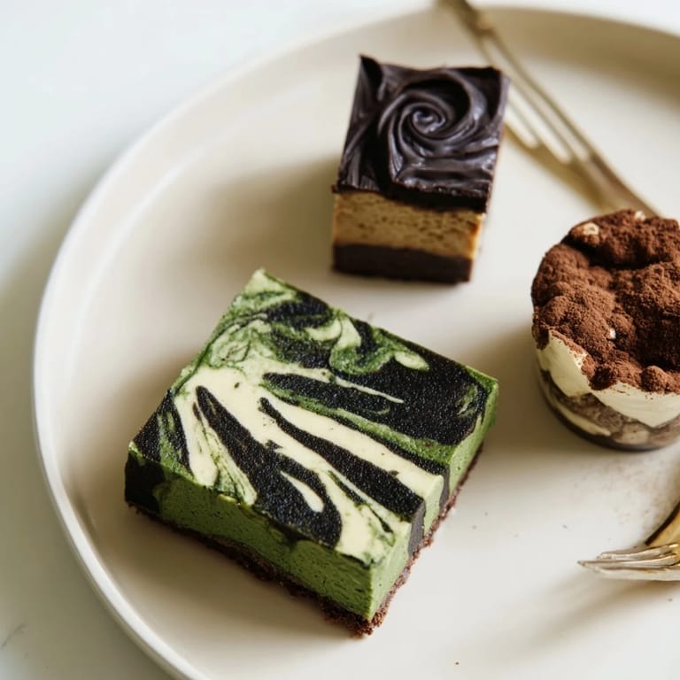 Mini chai tiramisu cups elegantly layered with mascarpone and spiced ladyfingers, delightfully sweet.  