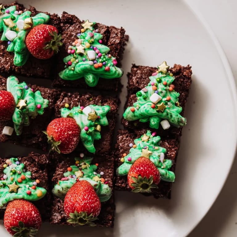 Imagine these delicious Express Christmas Tree Brownie Hats: chocolatey brownie "trees" ready for your holiday party.