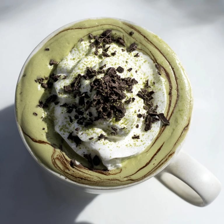 A close-up of a vibrant Matcha Hot Cocoa Protein Mug ready for a quick and nutritious breakfast.