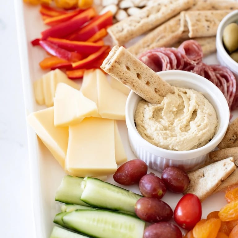 Vibrant Arrowhead Directional Board appetizer, a visually stunning arrangement of fruits, cheeses, and crackers.