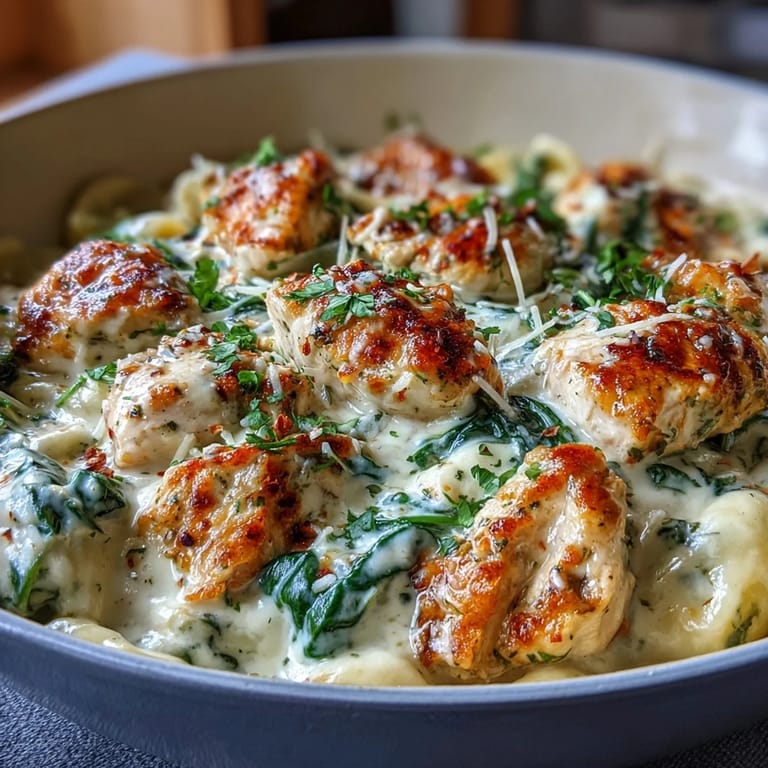 One-Pan Lemon Orzo with Chicken and Spinach: Easy, comforting dinner with creamy sauce, citrus zest, and nutrient-rich spinach.