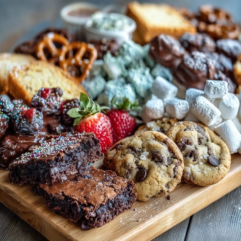 Celebrate with a colorful grad party dessert board, complete with assorted sweets, sprinkles, and fresh fruit for sharing.
